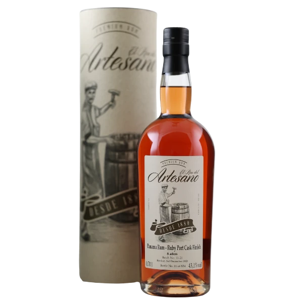 El Ron Del Artesano 8 Jahre Ruby Port Cask Finish 43,4% 0,7l 4 El Ron Del Artesano 8 Jahre Ruby Port Cask Finish 43,4% 0,7l – Bild 2