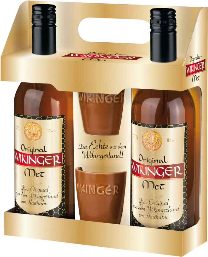 Doppelter Wikinger Met 2 Fl. Met á 11% 0,7l + 2 Met Tonbecher 3 Doppelter Wikinger Met 2 Fl. Met á 11% 0,7l + 2 Met Tonbecher