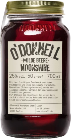 O'Donnell Original Moonshine "Wilde Beere" 25% 0,7l