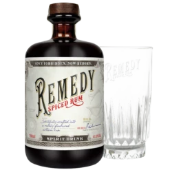 Remedy Spiced (Rum Basis) 41,5% 0,7l Geschenkset Mit Glas